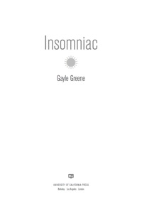 Cover image: Insomniac 1st edition 9780520259966