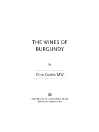 Titelbild: The Wines of Burgundy 1st edition 9780520250505