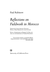 Cover image: Reflections on Fieldwork in Morocco 2nd edition 9780520251779