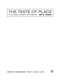 Cover image: The Taste of Place 1st edition 9780520252813