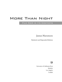 Cover image: More than Night 1st edition 9780520254022