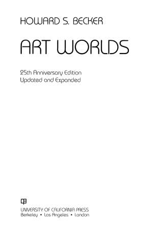Imagen de portada: Art Worlds 1st edition 9780520256361