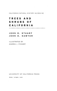 Imagen de portada: Trees and Shrubs of California 1st edition 9780520221109