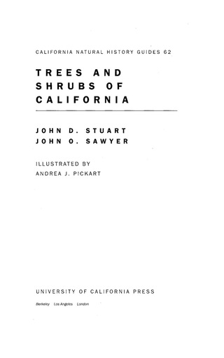 Cover image: Trees and Shrubs of California 1st edition 9780520221109