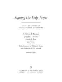 Cover image: Signing the Body Poetic 1st edition 9780520229754