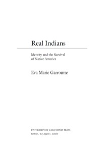 Cover image: Real Indians 1st edition 9780520213104