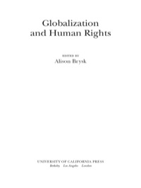 Cover image: Globalization and Human Rights 1st edition 9780520232389