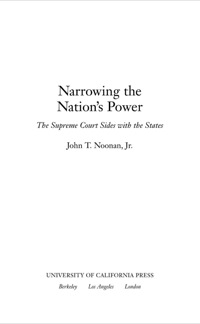 Omslagafbeelding: Narrowing the Nation's Power 1st edition 9780520235748