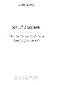 Imagen de portada: Sexual Selections 1st edition 9780520240759