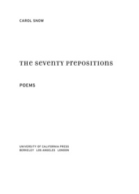 Cover image: The Seventy Prepositions 1st edition 9780520240810