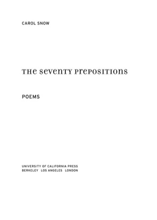 Imagen de portada: The Seventy Prepositions 1st edition 9780520240810