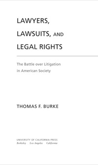 Imagen de portada: Lawyers, Lawsuits, and Legal Rights 1st edition 9780520227279