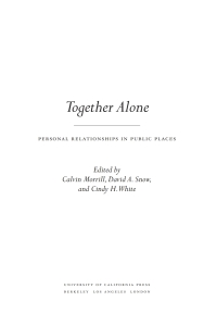 Cover image: Together Alone 1st edition 9780520245235