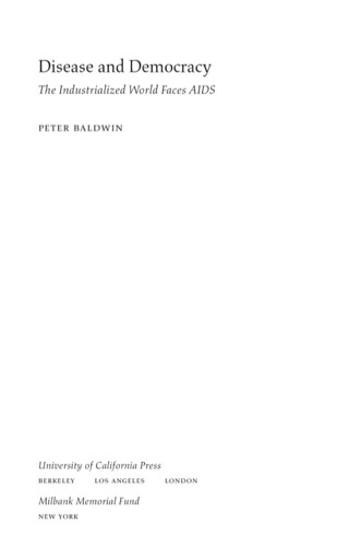 Cover image: Disease and Democracy 1st edition 9780520243507