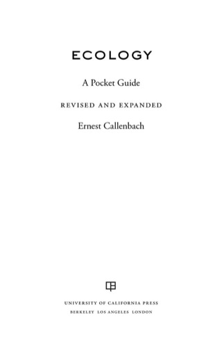 Cover image: Ecology, Revised and Expanded 1st edition 9780520257191