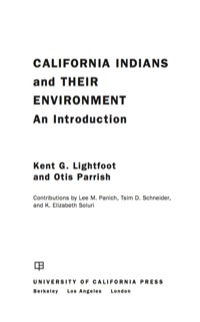 Titelbild: California Indians and Their Environment 1st edition 9780520256903