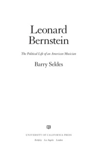 Cover image: Leonard Bernstein 1st edition 9780520257641
