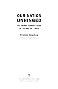 Cover image: Our Nation Unhinged 1st edition 9780520254725