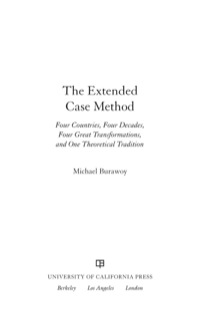 Cover image: The Extended Case Method 1st edition 9780520259010