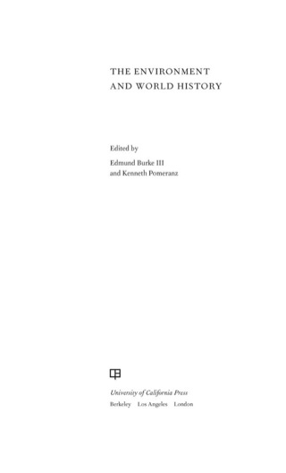 Cover image: The Environment and World History 1st edition 9780520256873