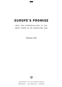 Cover image: Europe's Promise 1st edition 9780520248571