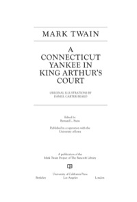 Imagen de portada: A Connecticut Yankee in King Arthur's Court 1st edition 9780520268166