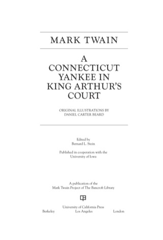 Cover image: A Connecticut Yankee in King Arthur's Court 1st edition 9780520268166