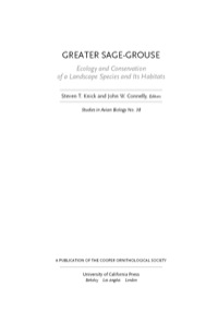Imagen de portada: Greater Sage-Grouse 1st edition 9780520267114