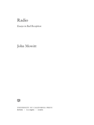 Cover image: Radio 1st edition 9780520270503