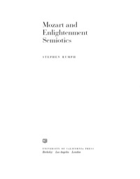 Omslagafbeelding: Mozart and Enlightenment Semiotics 1st edition 9780520260863