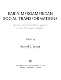 表紙画像: Early Mesoamerican Social Transformations 1st edition 9780520268999