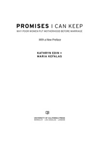 صورة الغلاف: Promises I Can Keep 1st edition 9780520271463