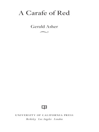 Cover image: A Carafe of Red 1st edition 9780520270329