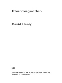 صورة الغلاف: Pharmageddon 1st edition 9780520270985