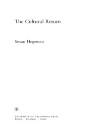 Imagen de portada: The Cultural Return 1st edition 9780520268982