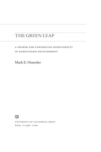 Omslagafbeelding: The Green Leap 1st edition 9780520271104