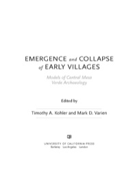 Cover image: Emergence and Collapse of Early Villages 1st edition 9780520270145