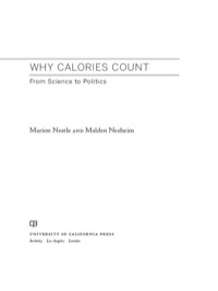 Cover image: Why Calories Count 1st edition 9780520280052