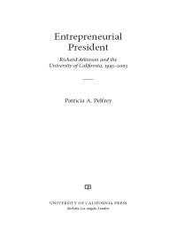 Imagen de portada: Entrepreneurial President 1st edition 9780520270800