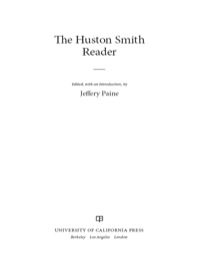 Cover image: The Huston Smith Reader 1st edition 9780520270220
