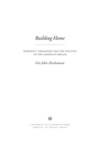 Imagen de portada: Building Home 1st edition 9780520273757