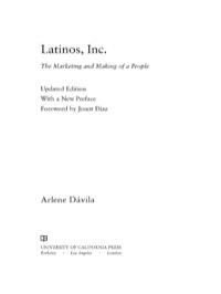 Cover image: Latinos, Inc. 1st edition 9780520274693