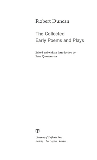 Cover image: Robert Duncan 1st edition 9780520259263