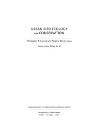 Cover image: Urban Bird Ecology and Conservation 1st edition 9780520273092