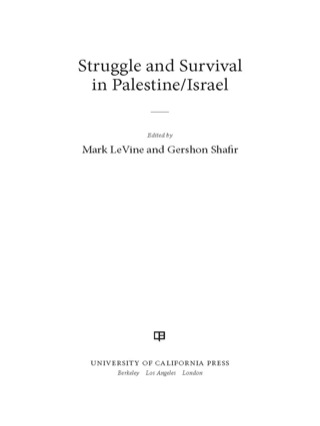 Cover image: Struggle and Survival in Palestine/Israel 1st edition 9780520262539