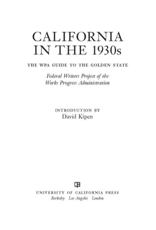 Cover image: California in the 1930s 1st edition 9780520275409