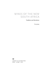 صورة الغلاف: Wines of the New South Africa 1st edition 9780520260238