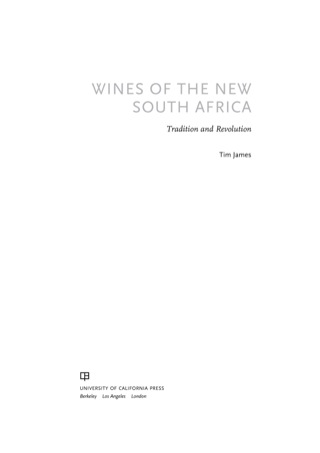 صورة الغلاف: Wines of the New South Africa 1st edition 9780520260238