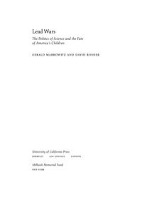 Cover image: Lead Wars 1st edition 9780520283930