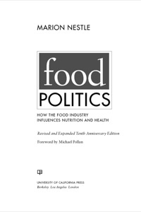 Omslagafbeelding: Food Politics 1st edition 9780520275966
